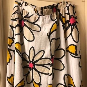 Floral skirt with bright pink and yellow flowers